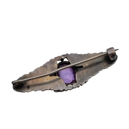 Joyería de plata morada alfiler flores art nouveu regalos para mujeres