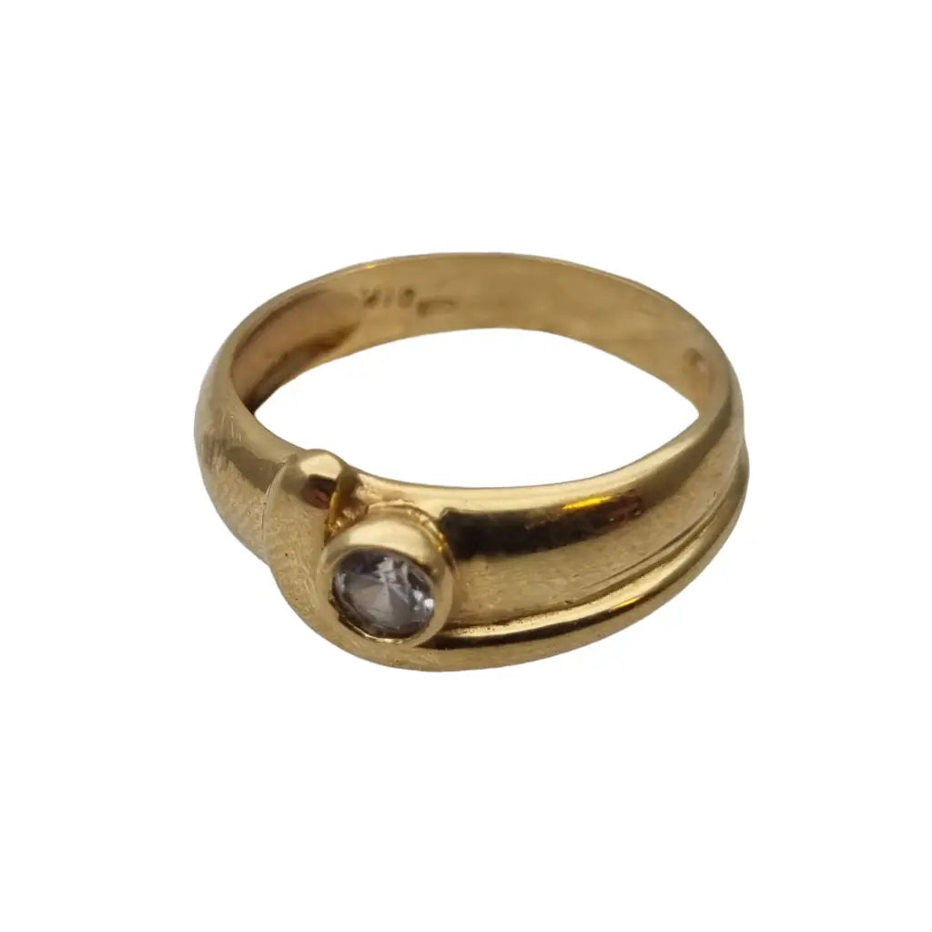 Solitario vintage de oro 18k y anillo topacio regalos boda Circa 1960