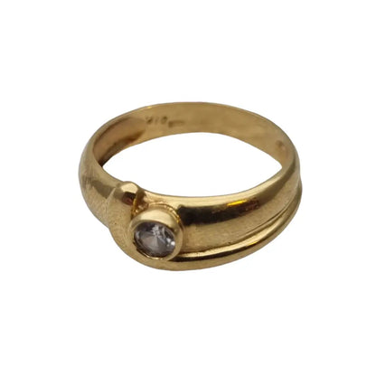 Solitario vintage de oro 18k y anillo topacio regalos boda Circa 1960