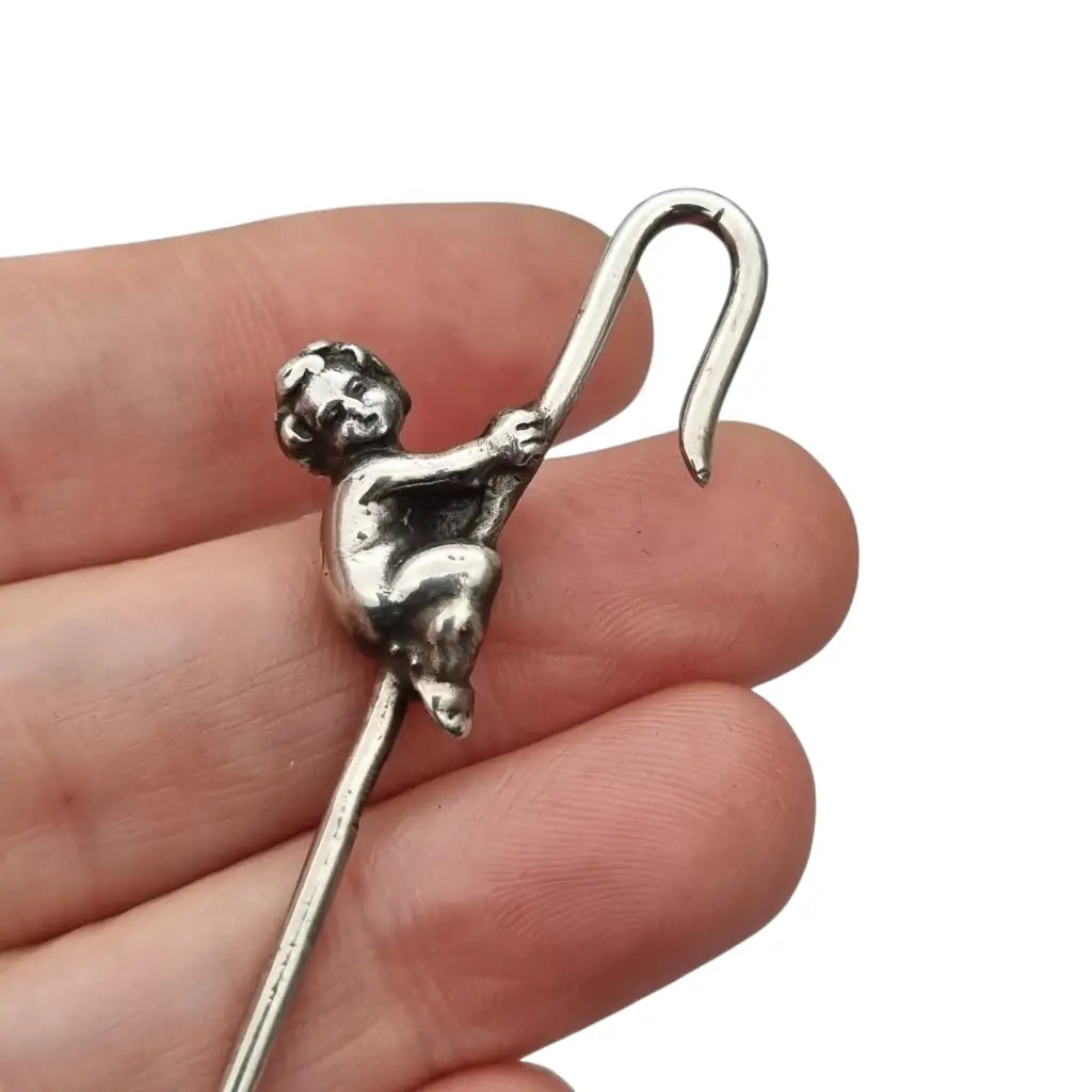 Juego de 6 tenedores antiguos para tapas estilo victoriano con querubines