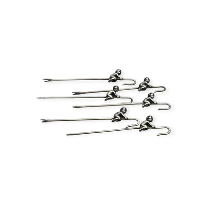 Juego de 6 tenedores antiguos para tapas estilo victoriano con querubines