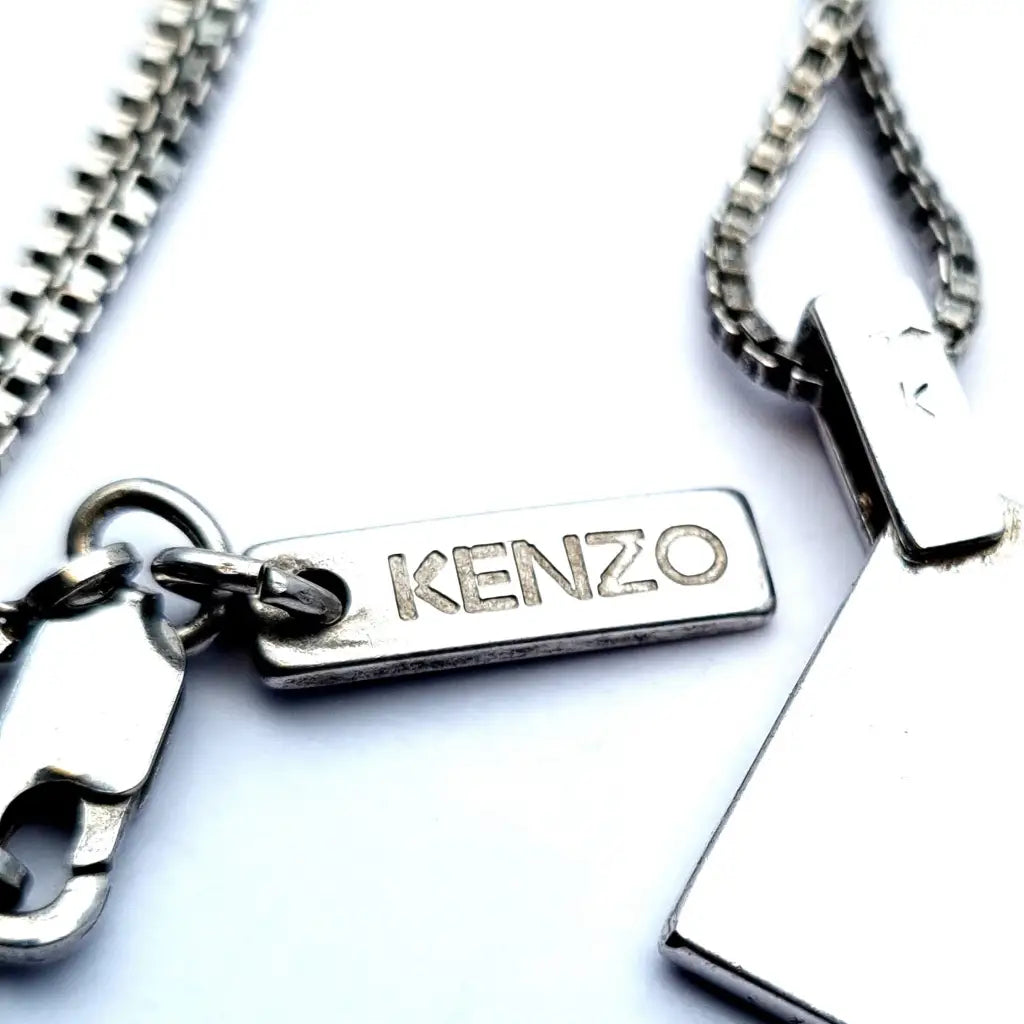 Collar Kenzo Paris Sterling Silver Lariat colgante de plata joyería Made