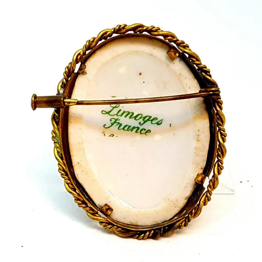 Broche Vintage/Broche de Limoges/Broche Francés. porcelana Limoges.