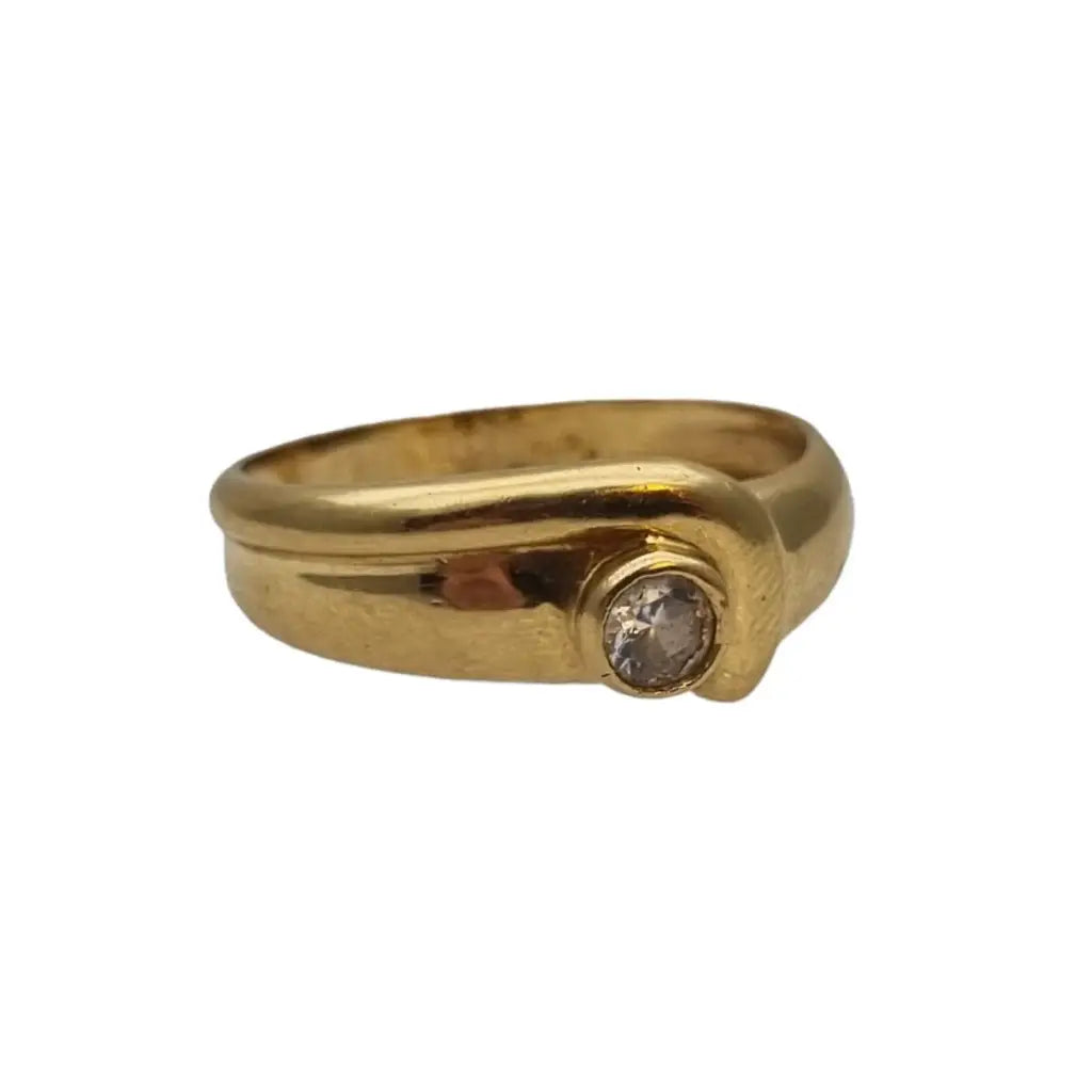 Solitario vintage de oro 18k y anillo topacio regalos boda Circa 1960