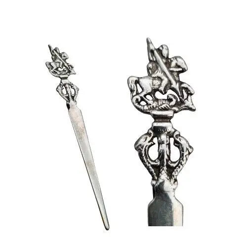 Marcapáginas plata abrecartas san jorge y el dragón sant jordi regalos