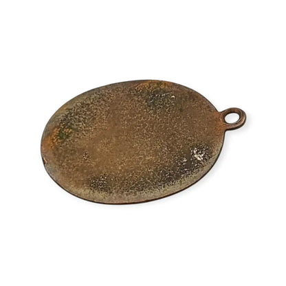 Medalla religiosa antigua Cristo Pantocrátor esmalte policromado circa 1930.