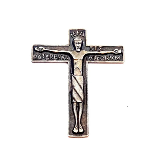 Cruz de plata. Joyería religiosa. Plata 925 collar cruz vintage Nazarenus.