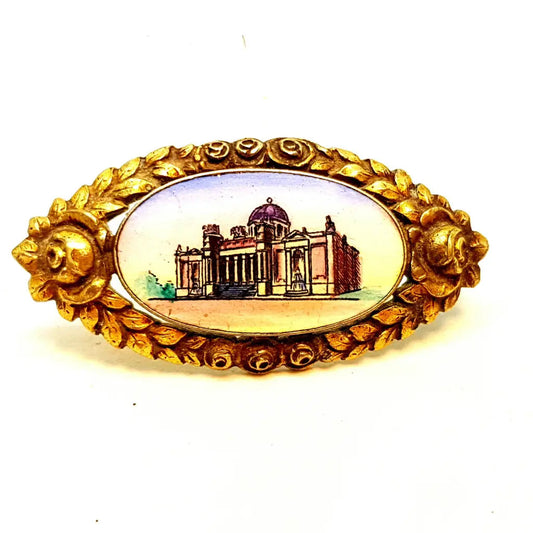 Broche de porcelana vintage joyas para mujer pintura antigua pin antiguo Regalos