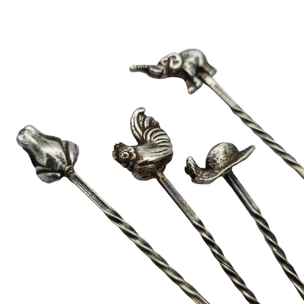 Palillos Silver Animal Topper Vajilla de Plata Ley Regalos Coleccionista