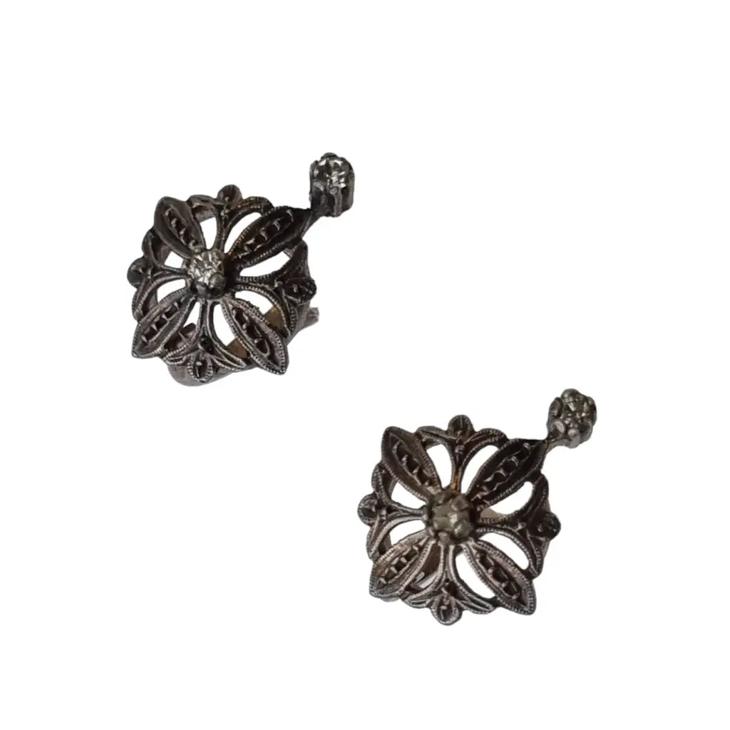 Pendientes de plata victoriana para mujer ley 925 piedras blancas