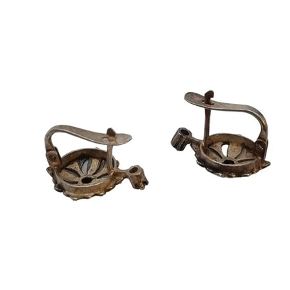 Pendientes de plata victoriana para mujer ley 925 piedras blancas