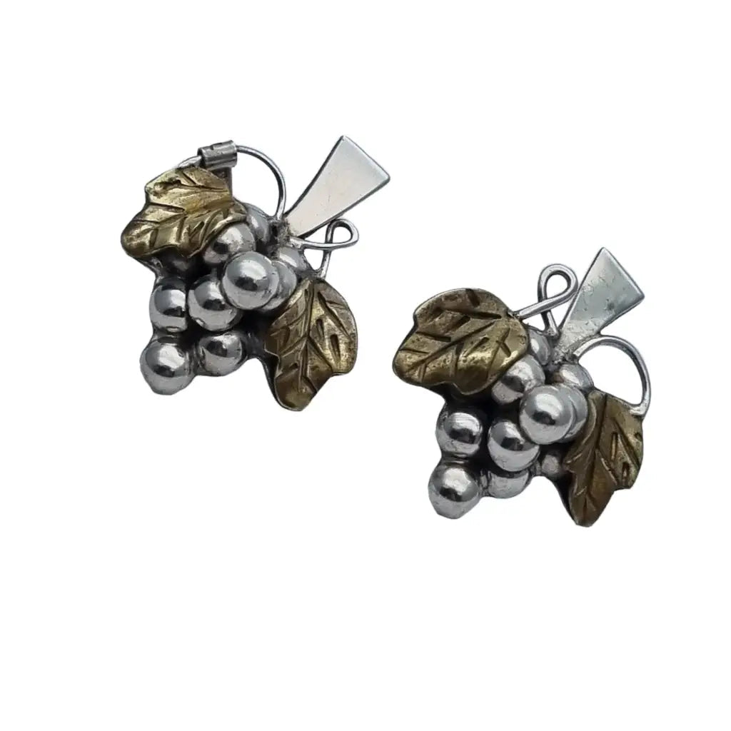 Pendientes de racimo uvas plata México para mujer joya Boho