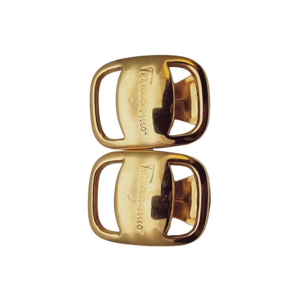 Pendientes Salvatore Ferragamo Vera Gold Auténtico Mujer
