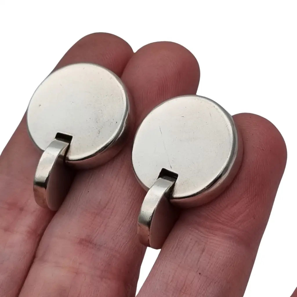 Pendientes vintage de la marca bayanihan en plata 925 con eslabón articulado.