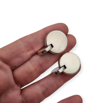 Pendientes vintage de la marca bayanihan en plata 925 con eslabón articulado.