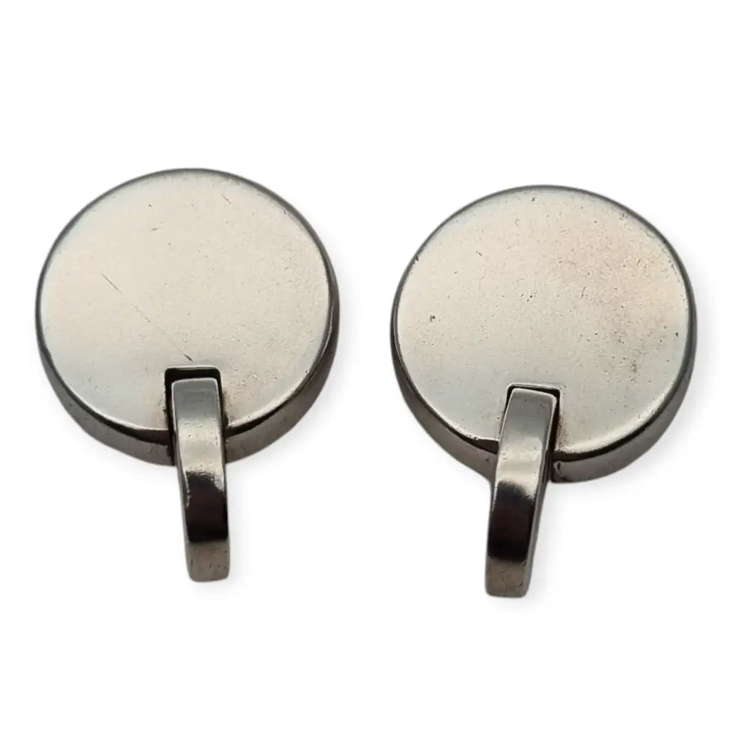 Pendientes vintage de la marca bayanihan en plata 925 con eslabón articulado.