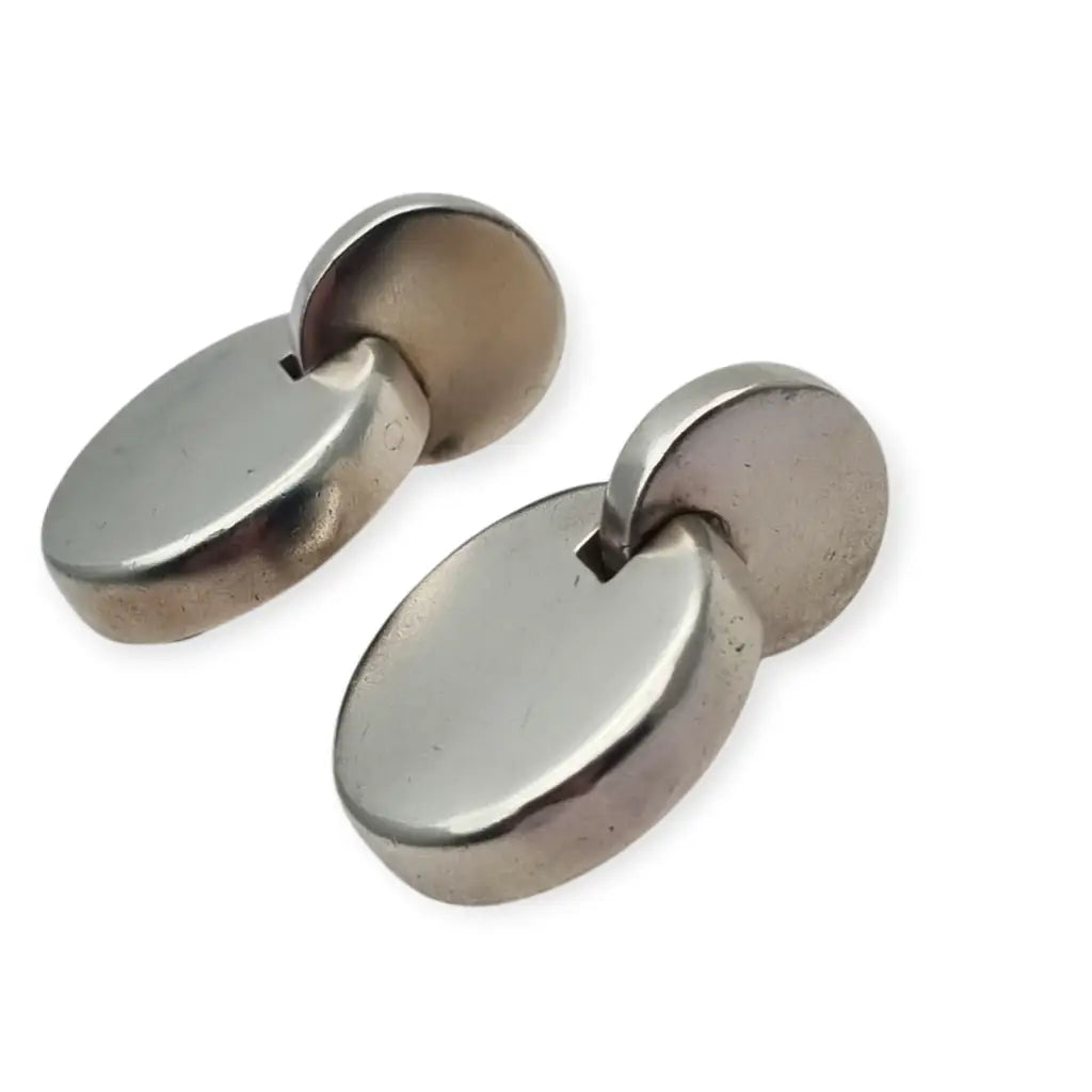 Pendientes vintage de la marca bayanihan en plata 925 con eslabón articulado.