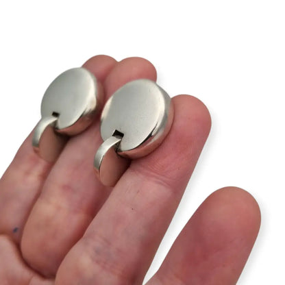 Pendientes vintage de la marca bayanihan en plata 925 con eslabón articulado.