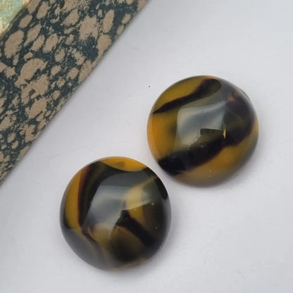 Pendientes vintage NOS de plástico redondos grandes los 80