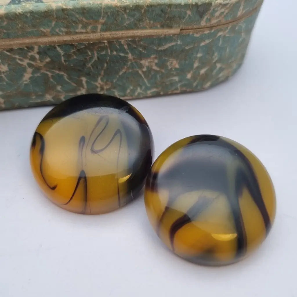 Pendientes vintage NOS de plástico redondos grandes los 80