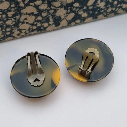 Pendientes vintage NOS de plástico redondos grandes los 80