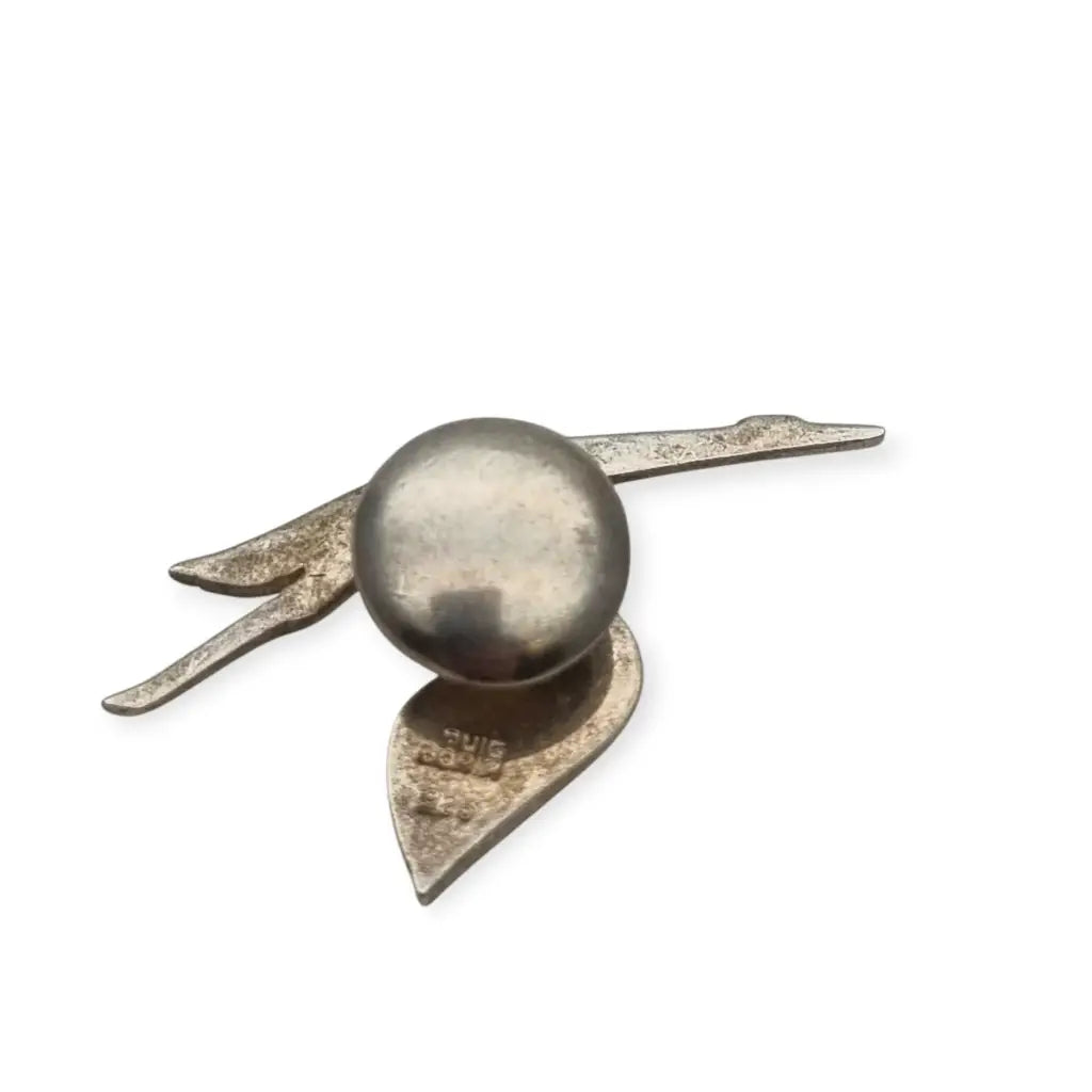 Pin Ojal Insignia de solapa vintage en plata 925 pájaro vuelo PUIG DORIA