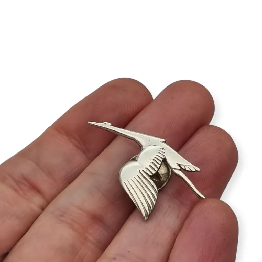 Pin Ojal Insignia de solapa vintage en plata 925 pájaro vuelo PUIG DORIA