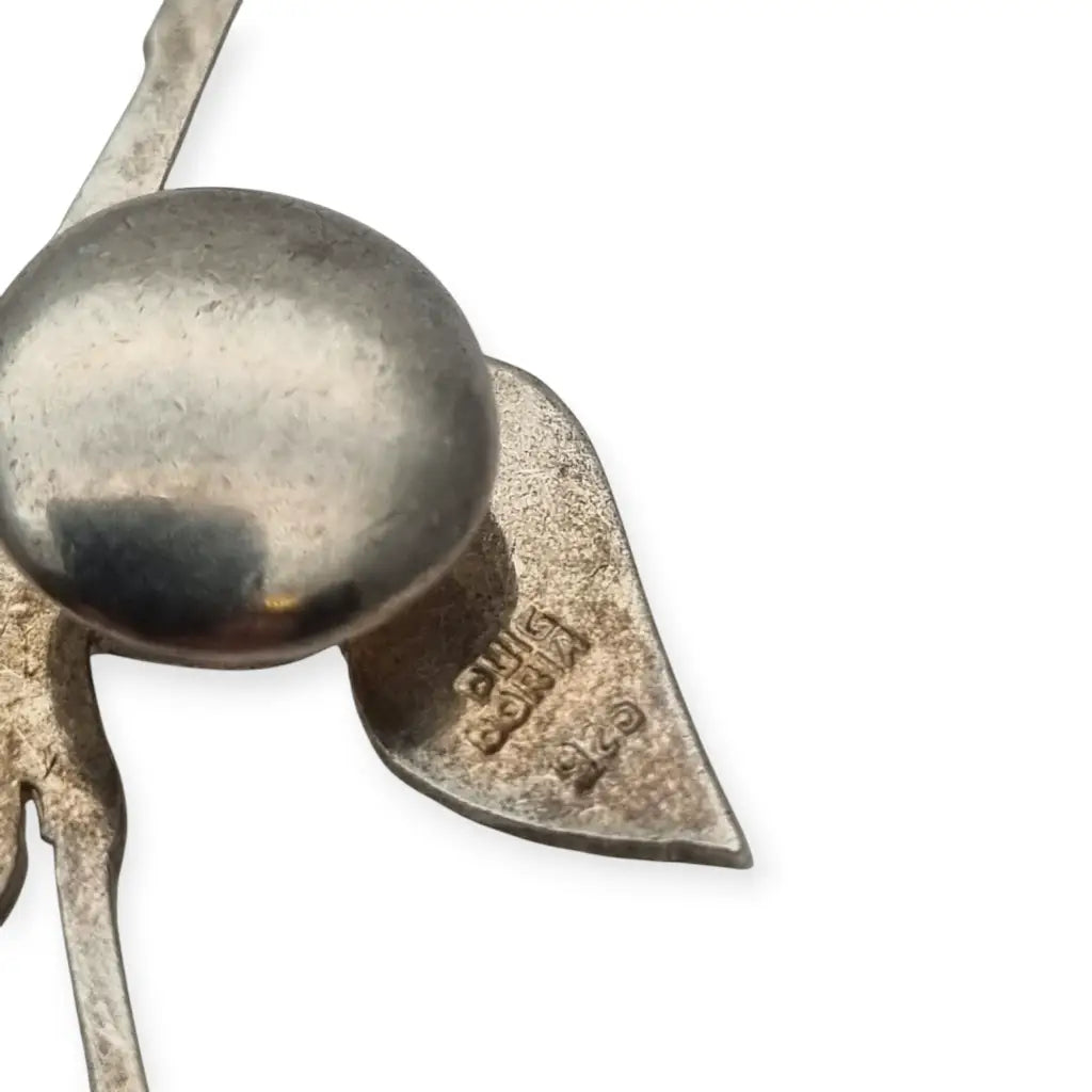 Pin Ojal Insignia de solapa vintage en plata 925 pájaro vuelo PUIG DORIA