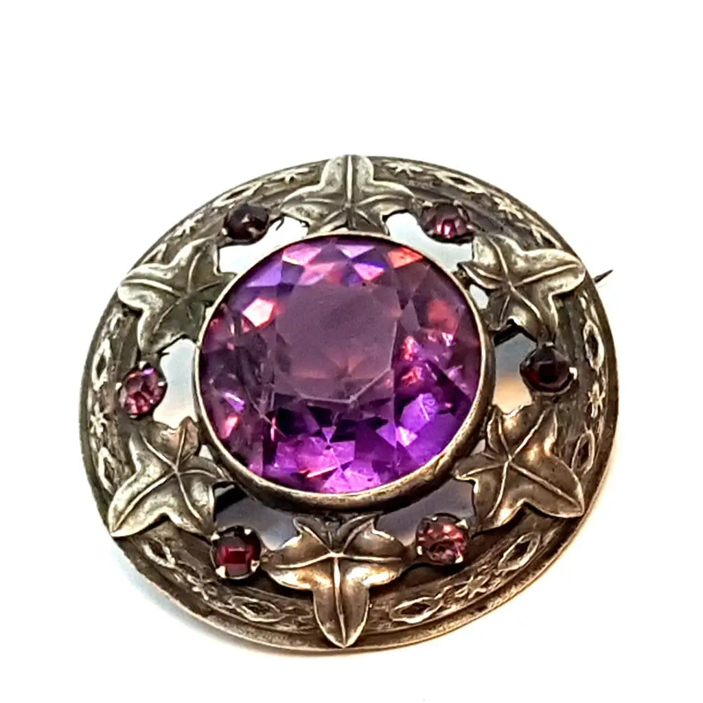 Broche de plata victoriana. Circa 1900. Joyería antigua y vintage.