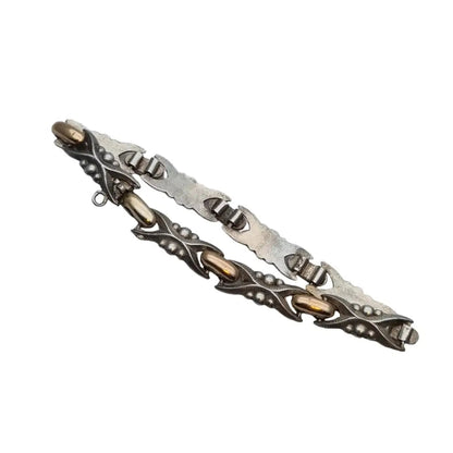 Pulsera art deco vintage para mujer Plata de Ley 925 Vistas doradas regalos