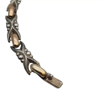 Pulsera art deco vintage para mujer Plata de Ley 925 Vistas doradas regalos