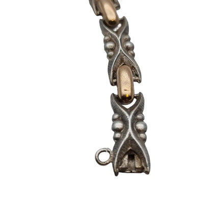 Pulsera art deco vintage para mujer Plata de Ley 925 Vistas doradas regalos