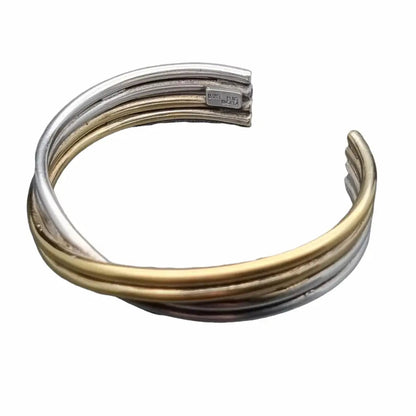 Pulsera puig doria de ley Plata modernista oro Joyas