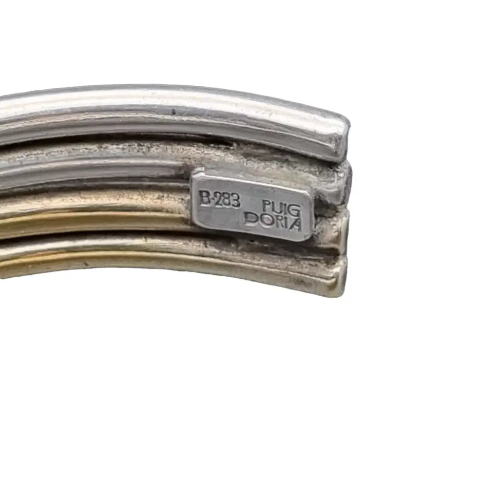 Pulsera puig doria de ley Plata modernista oro Joyas