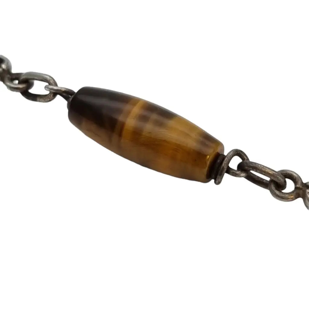Pulsera ojo de tigre para mujer pulsera vintage plata regalos