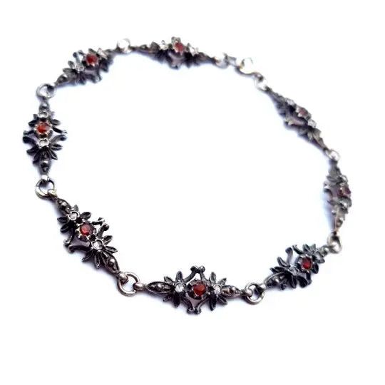 Pulsera victoriana de plata y piedras para mujer Joyería delicada regalos