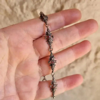 Pulsera victoriana de plata y piedras para mujer Joyería delicada regalos