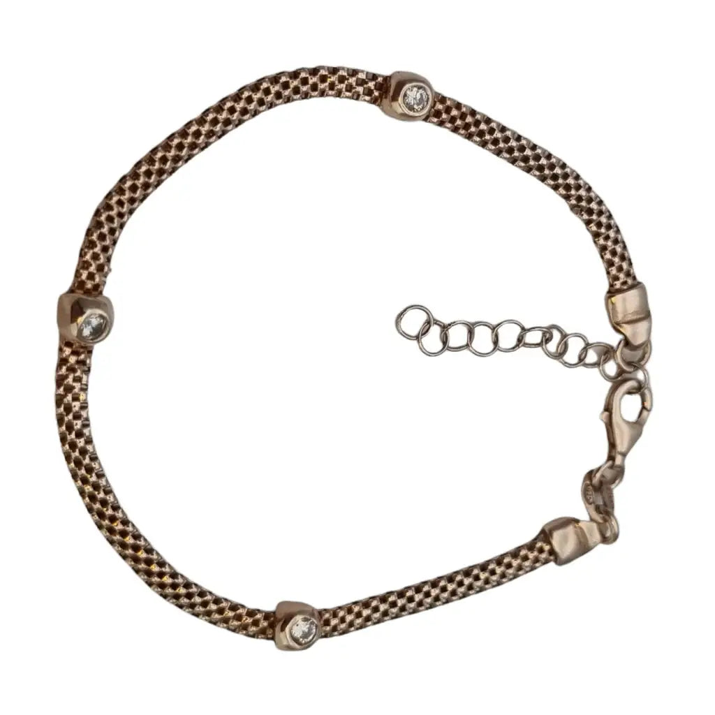 Pulsera para mujer oro pulsera boho con circonitas