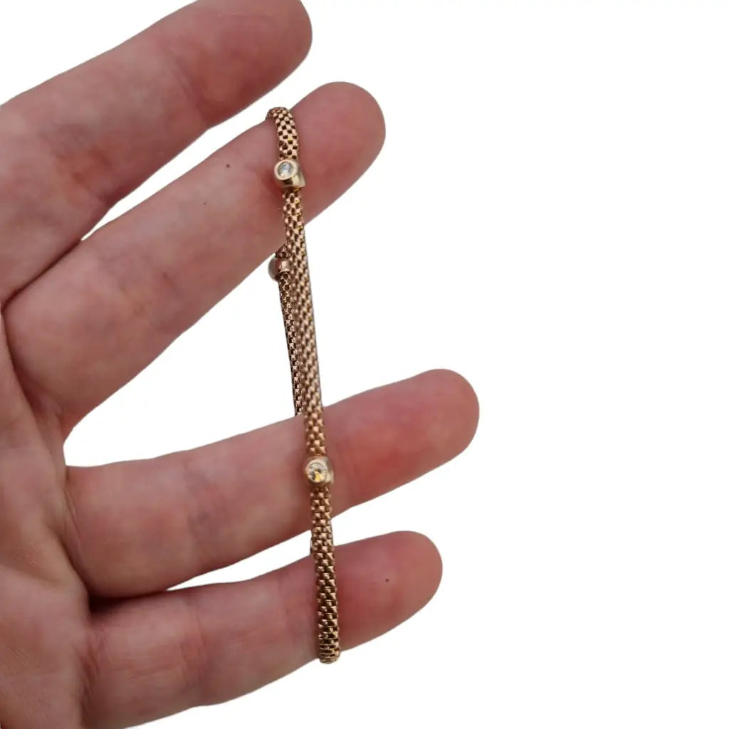 Pulsera para mujer oro pulsera boho con circonitas