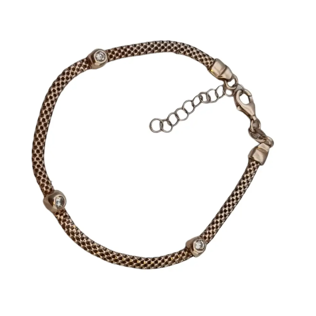Pulsera para mujer oro pulsera boho con circonitas