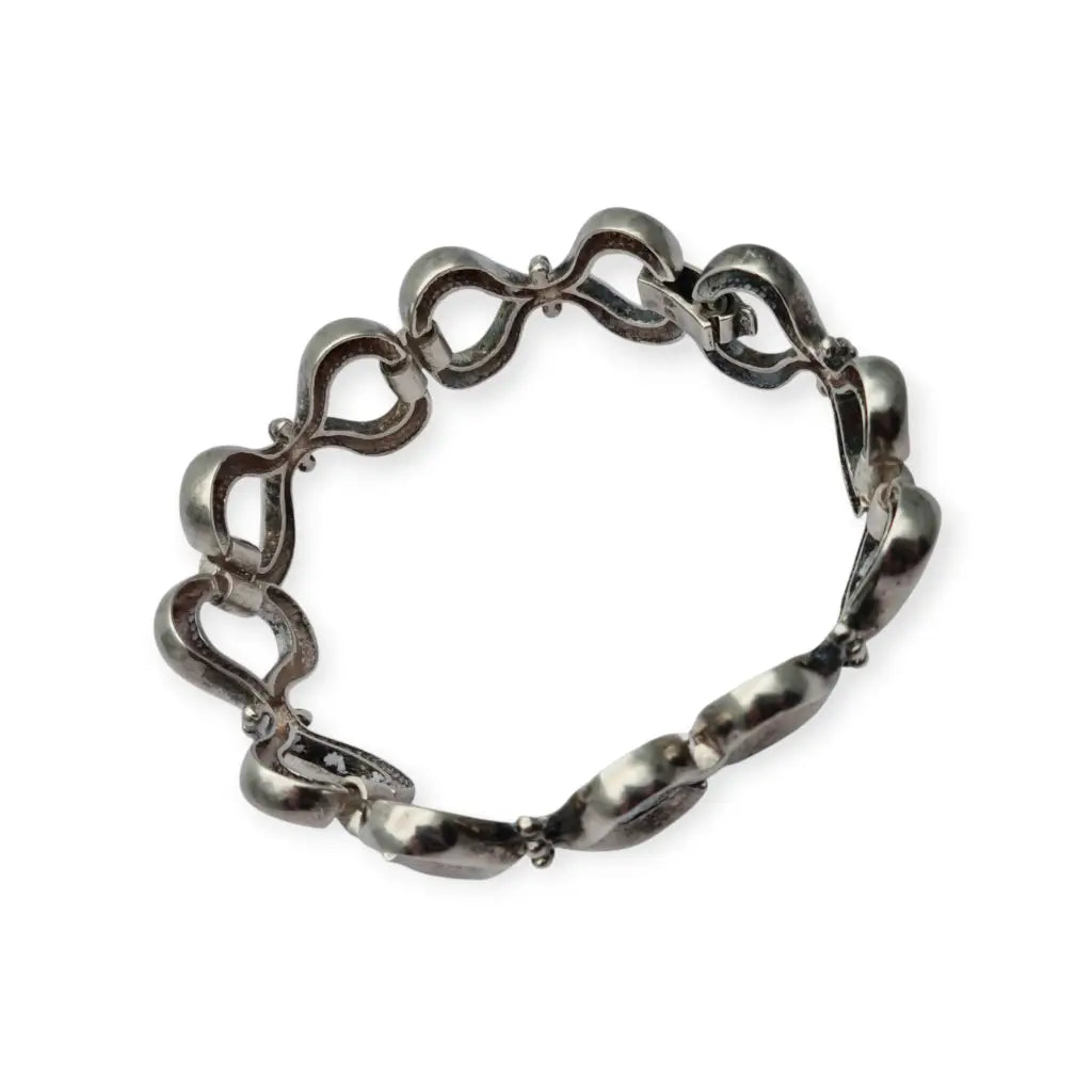 Pulsera vintage de plata 925 con sello estrella y diseño eslabones