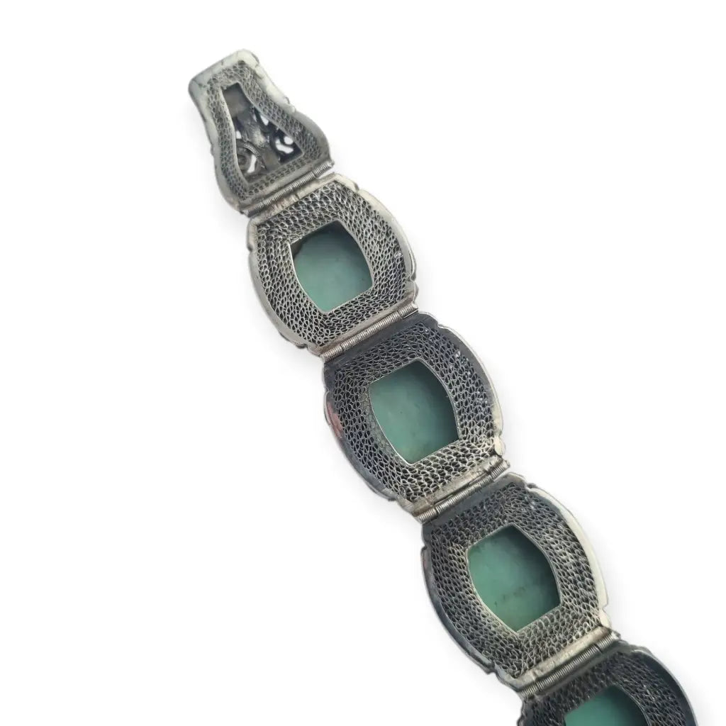 Rara Pulsera de filigrana plata exportación china con camafeos florales