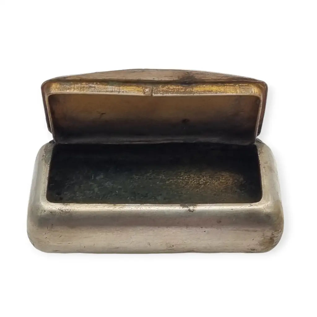 Caja de rapé francesa metal plateado 1900 Regalo especial para coleccionistas.