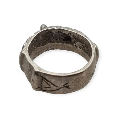 Anillo Antiguo Marroquí Joyería de plata Étnica Tribal para Coleccionistas.