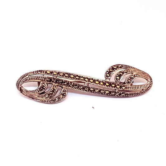 Broche alfileres Marcasitas Plata Vintage Estilo modernista regalos mujer