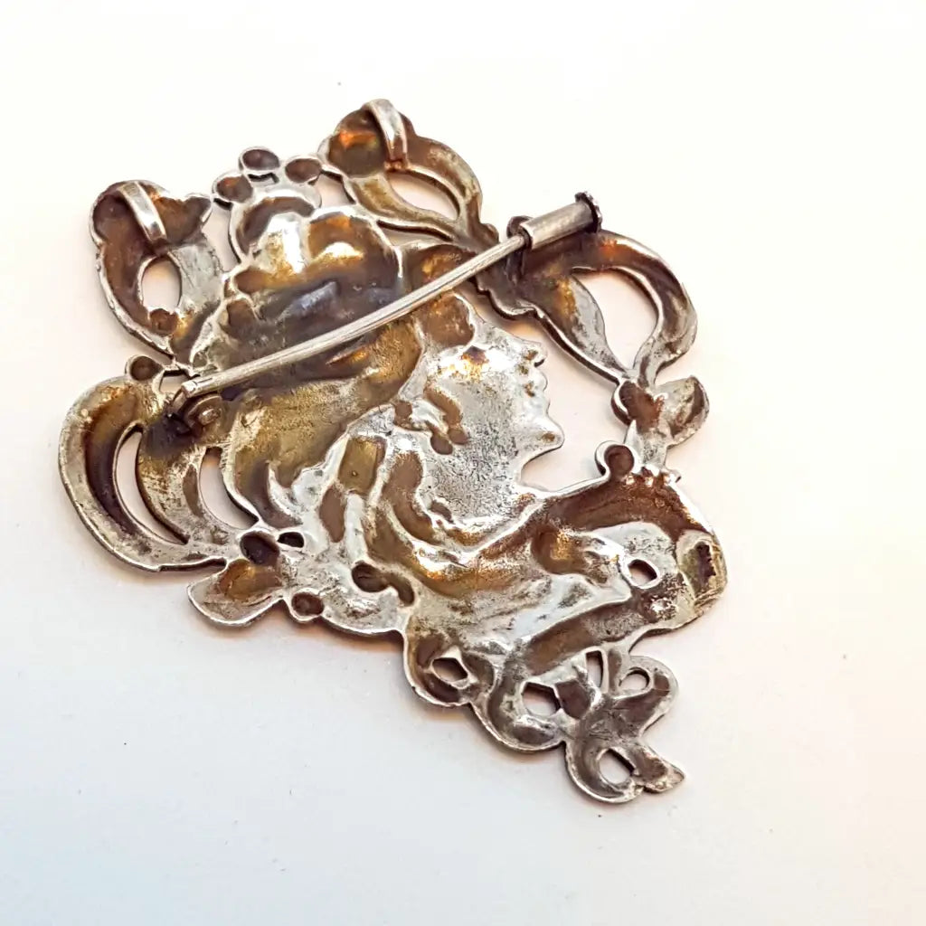 Broche art nouveau broche antiguo hermoso modernista-art nouveau. Señora