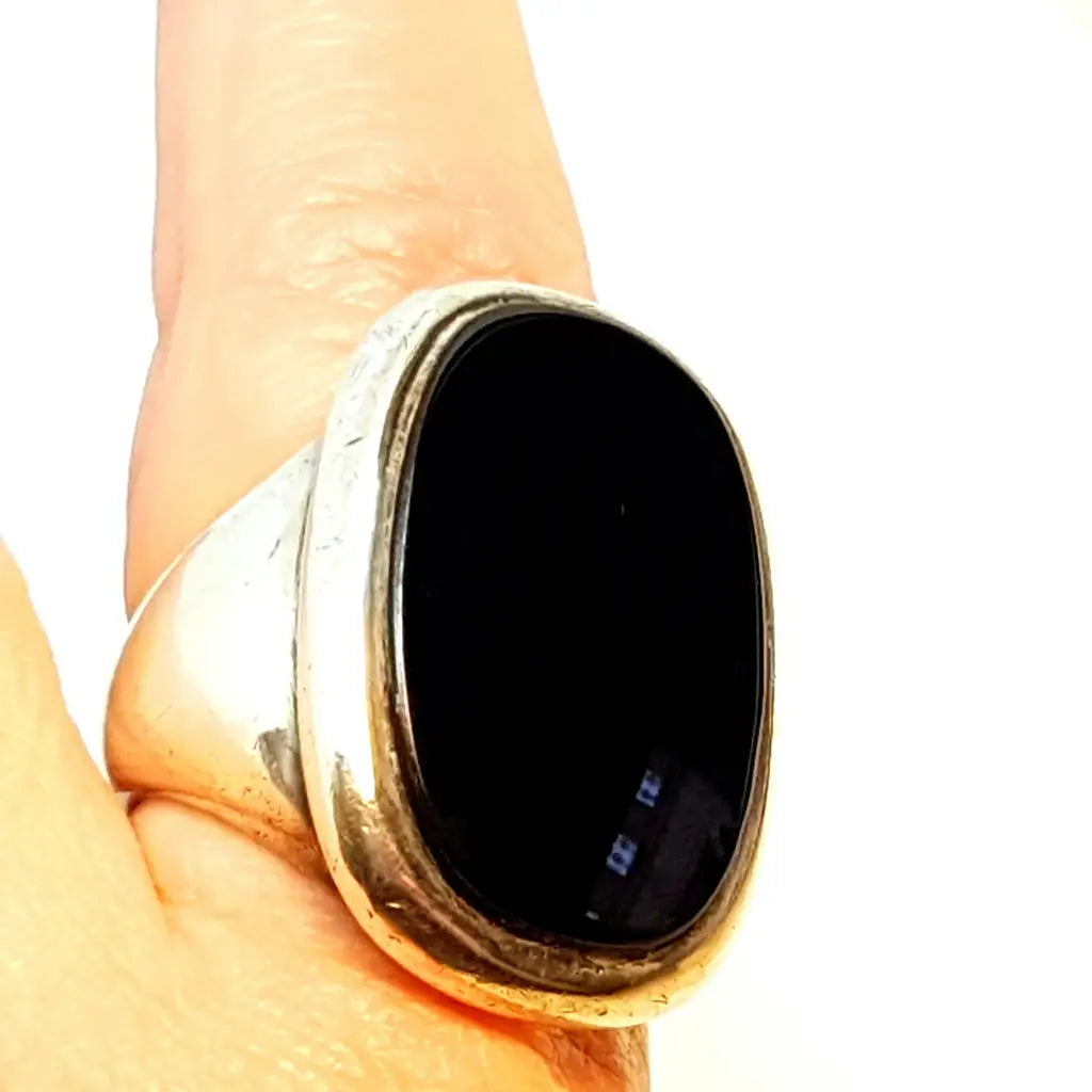 Anillo vintage de mujer con ónix S’Paliu España Joachim grande