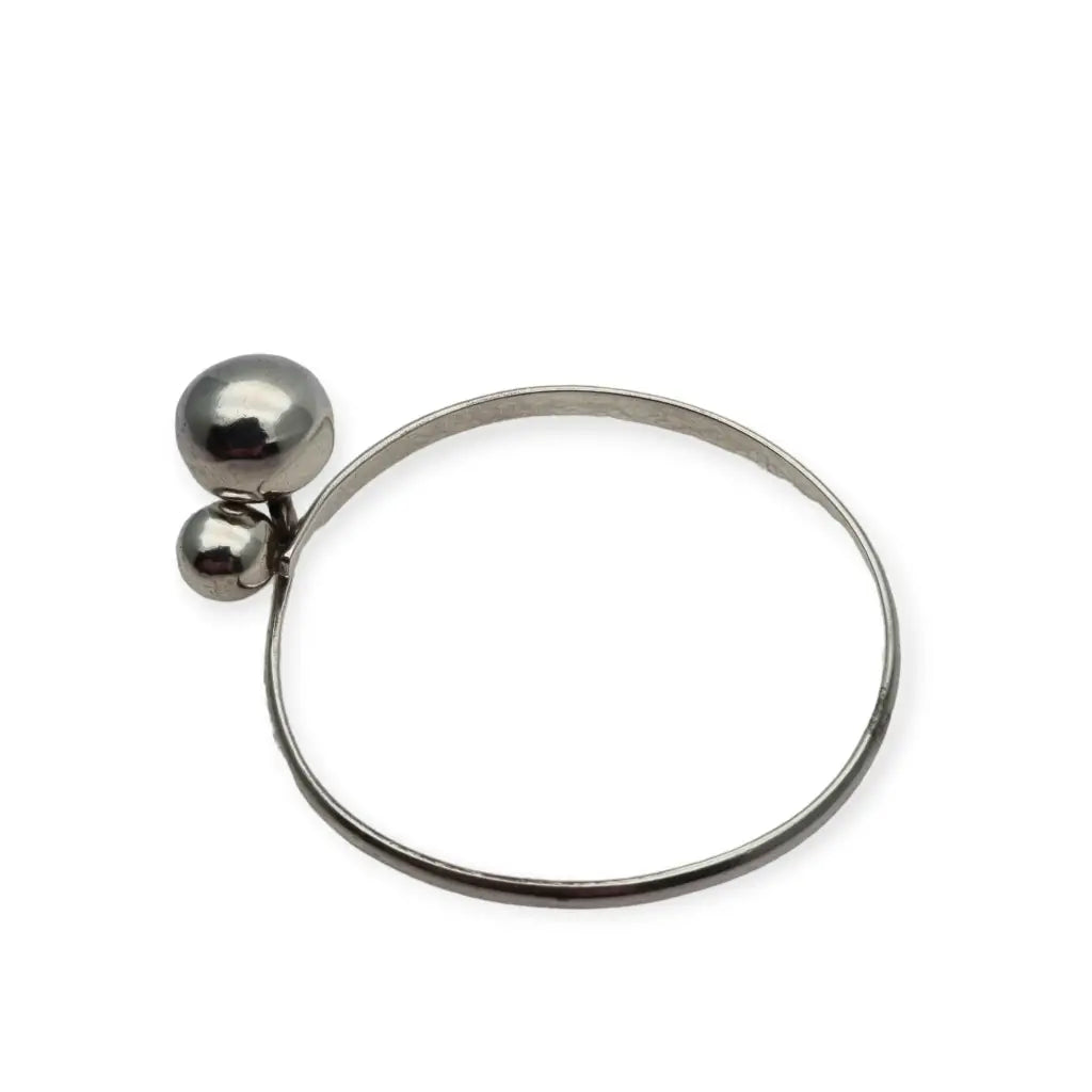 Pulsera de plata diferente dos bolas para mujer regalos retro.