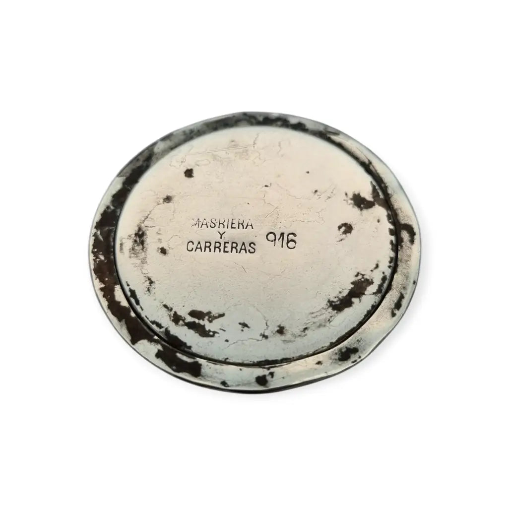 Violetero en plata 916 de Riera y Carreras jarrón pequeño estilizado Circa